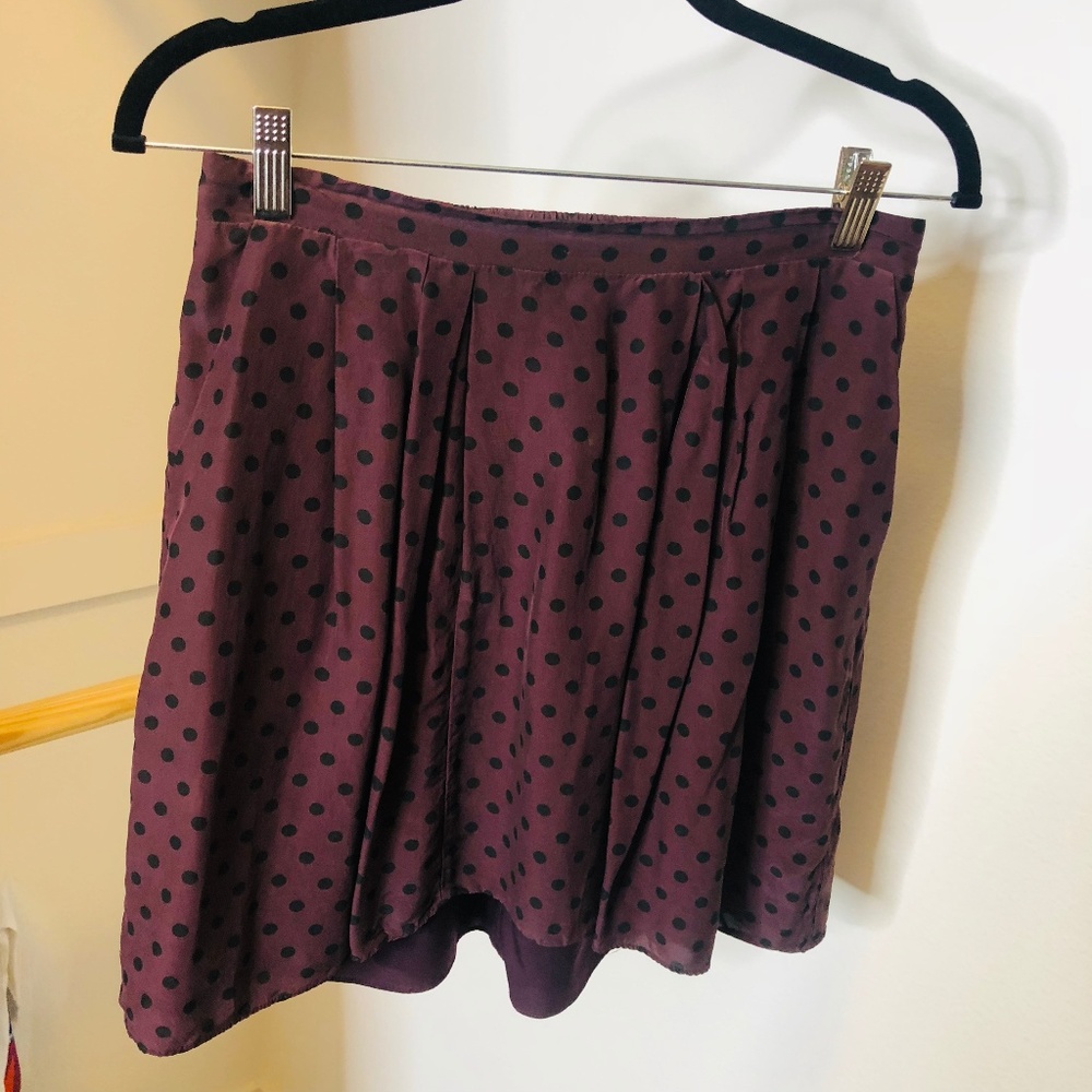 Purple/Black Polka Dot Skirt